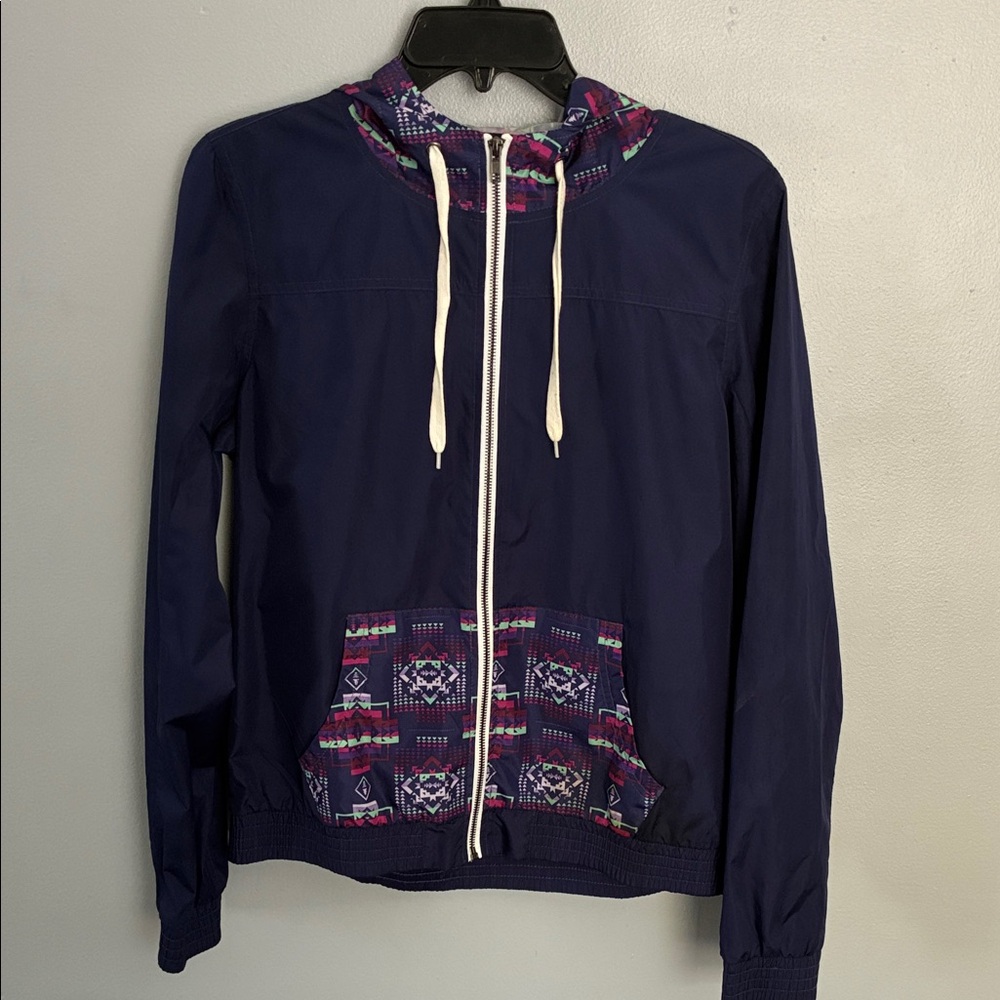 Empyre Wind Breaker Jacket with Patterned Hood